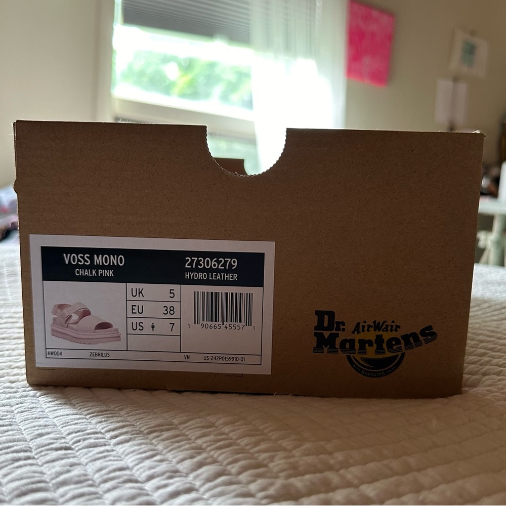 Dr. Martens baby Chalk Pink ‘Voss Mono’ chunky leather lightweight sandals - Picture 7 of 14